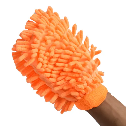 Orange-Micro Fiber Dusting Gloves Orange