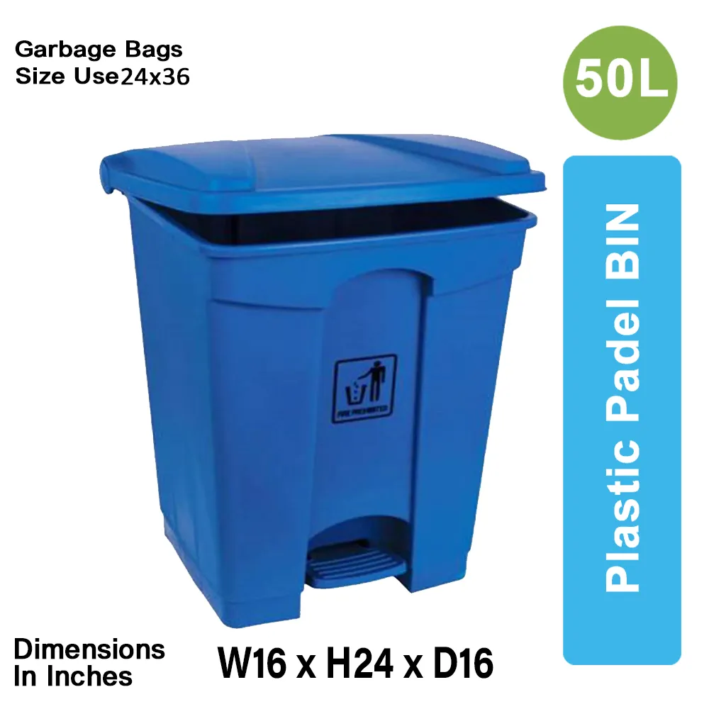 Plastic Pedal Bin-50L (Blue)