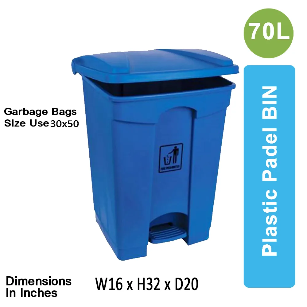 Plastic Pedal Bin-70L (Blue)