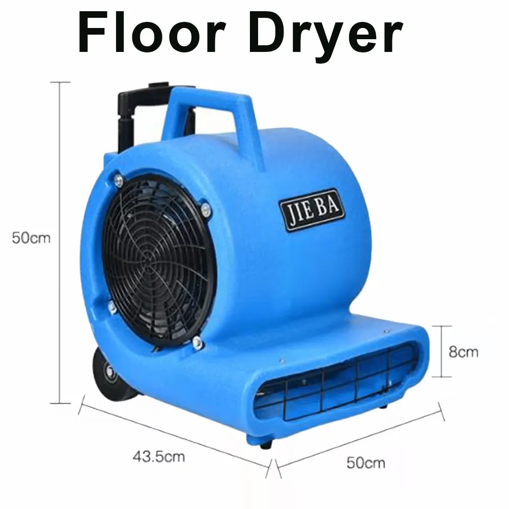floor blower with castor and handle